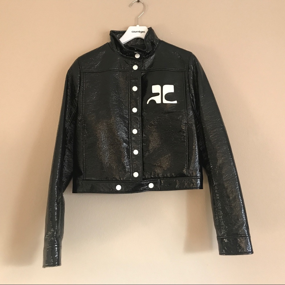 NWT Courreges vinyl jacket Fr 36